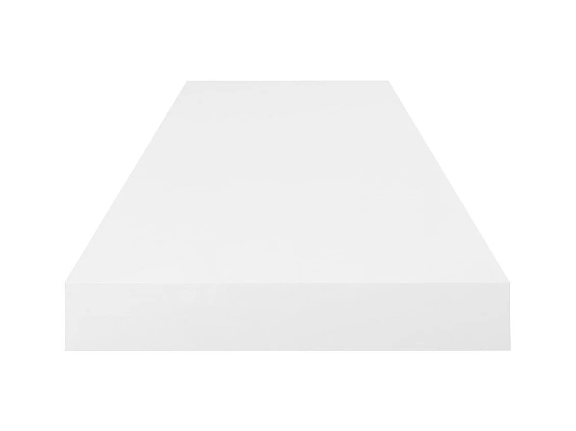 Estante flotante de pared 4 piezas blanco brillante 80x23,5x3,8cm MDF