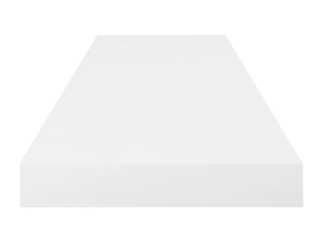 Estante flotante de pared 4 piezas blanco brillante 80x23,5x3,8cm MDF