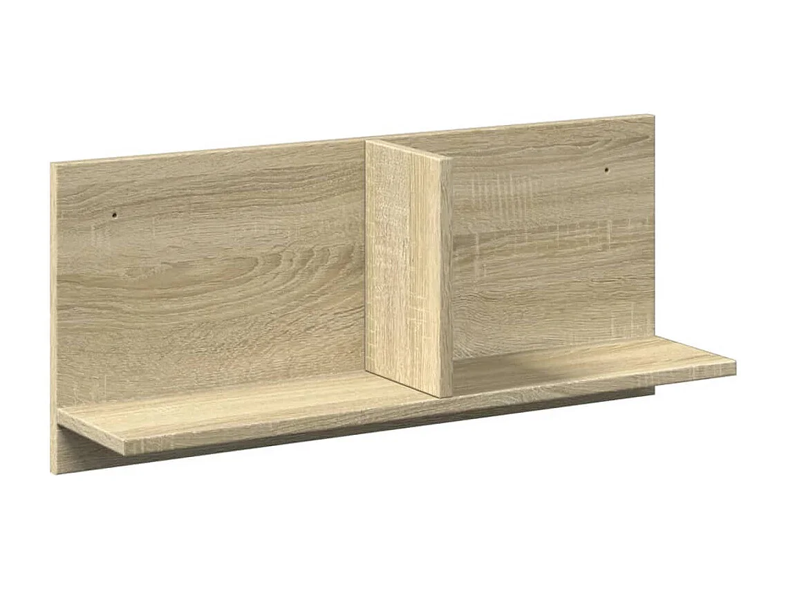 Wandkast 70x16,5x30 cm Sonoma eiken bewerkt hout