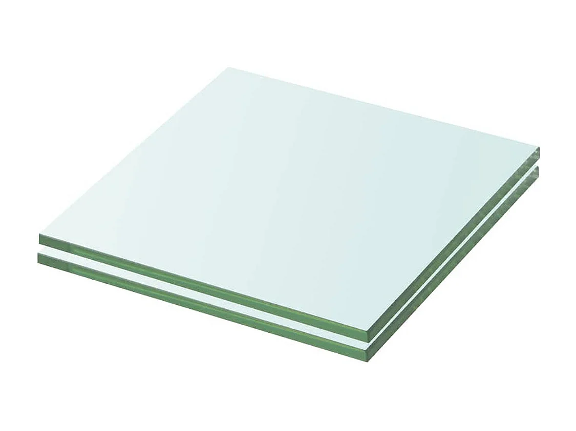 Panneaux d'étagère 2 pcs Verre Transparent 20 x 15 cm