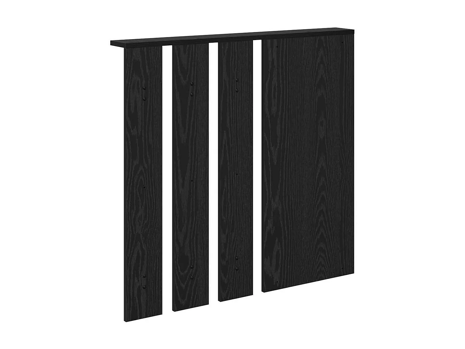 Appendiabiti da parete con ripiano Rovere nero 84 x 10 x 80 cm