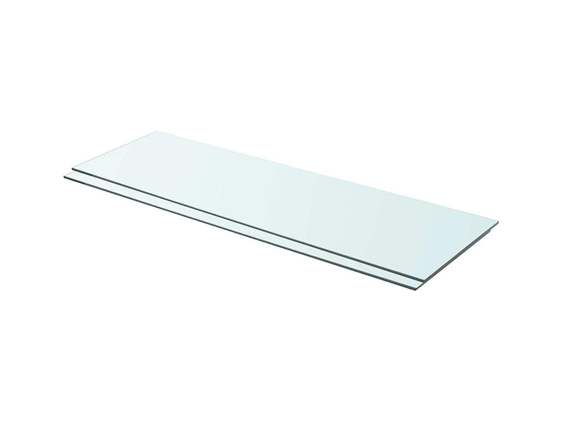 Plankpanelen 2 stuks Transparant glas 90 x 30 cm