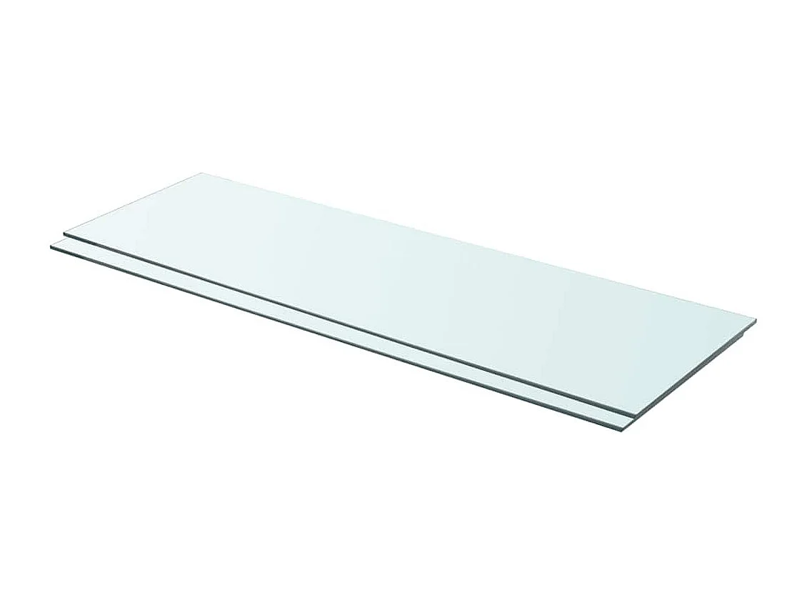 Panneaux d'étagère 2 pcs Verre Transparent 90 x 30 cm