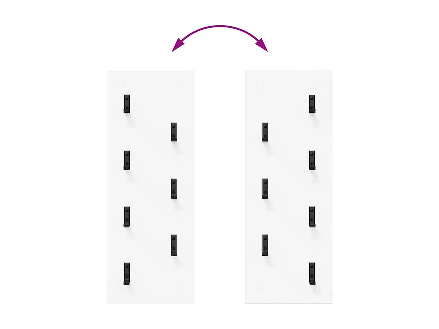 Perchero de pared Blanco 30 x 1,5 x 80 cm Madera de ingeniería