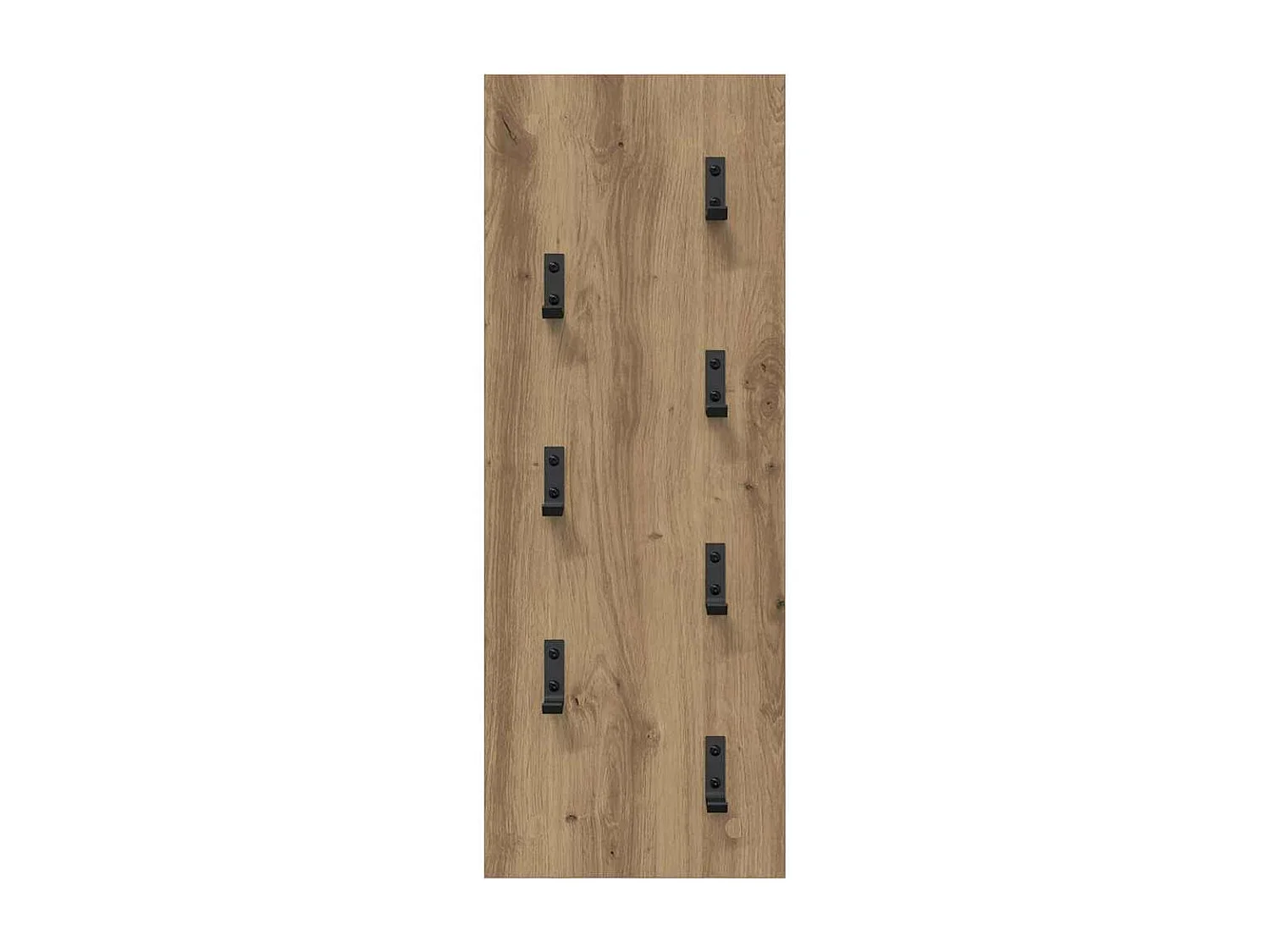Porte-manteau mural chêne artisanal 30 x 1.5 x 80 cm