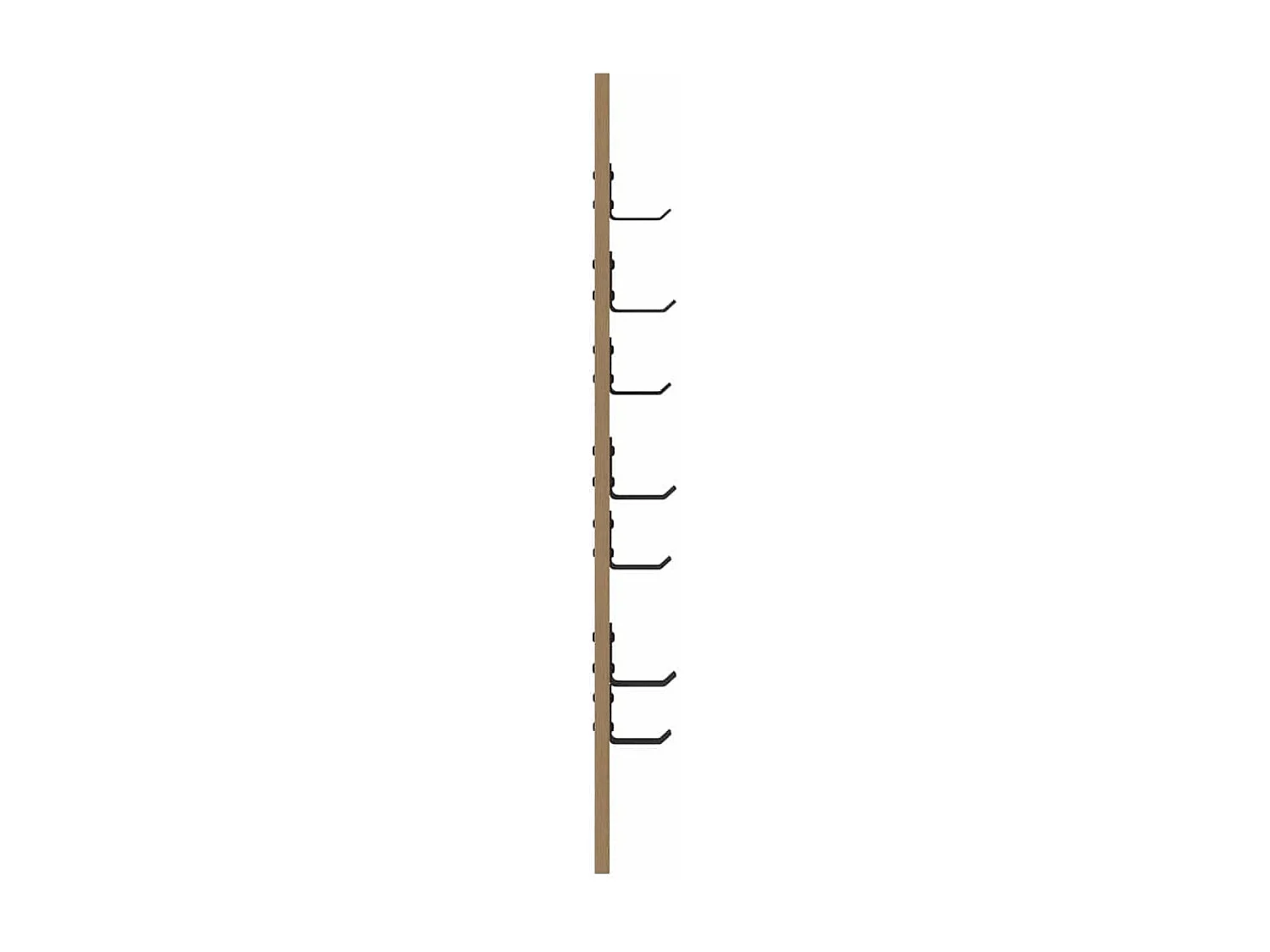 Porte-manteau mural chêne artisanal 30 x 1.5 x 80 cm