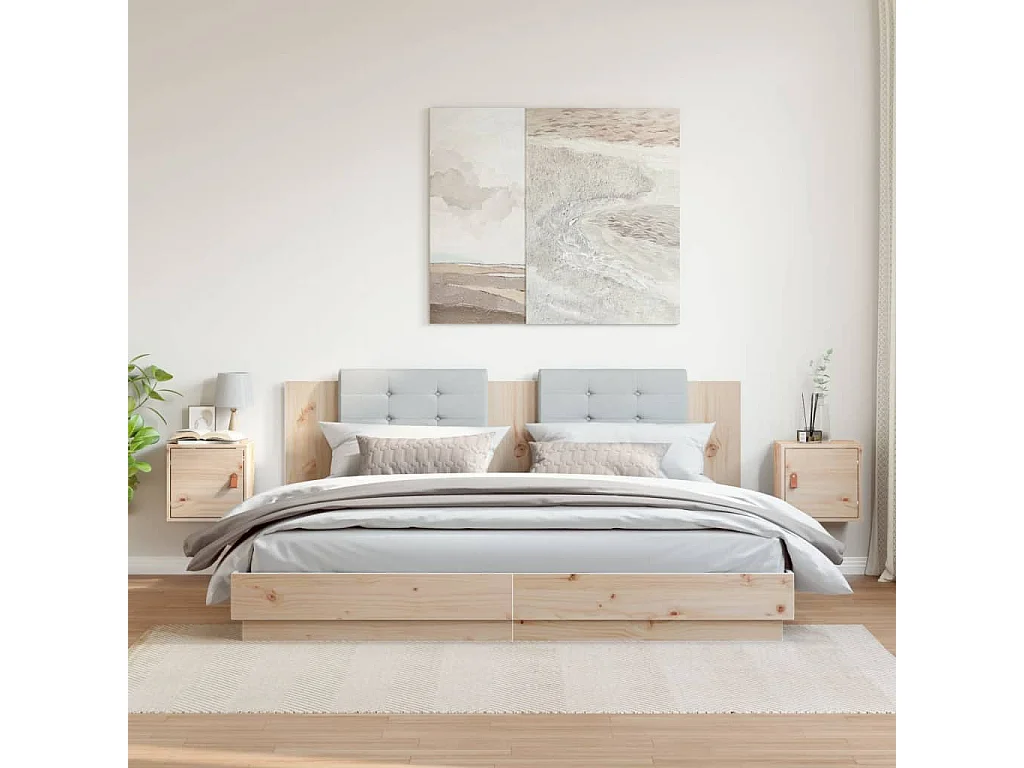 Armoires murales 2 pcs 31,5x30x30 cm Bois de pin massif