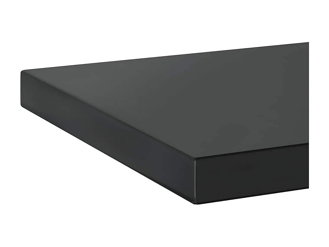 Mensole da parete 2 pezzi 50x30x3 cm acciaio inox nero