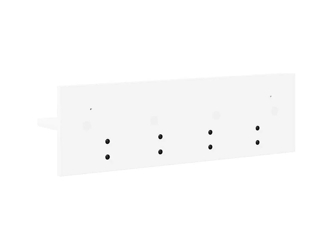 Perchero de pared Blanco 60 x 10,5 x 18 cm Madera de ingeniería