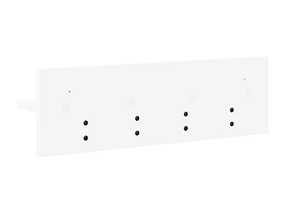 Perchero de pared Blanco 60 x 10,5 x 18 cm Madera de ingeniería