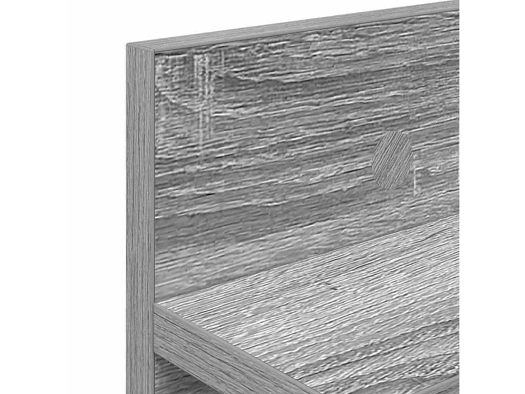 Porte-manteau mural avec étagère Sonoma gris 100 x 10.5 x 18 cm