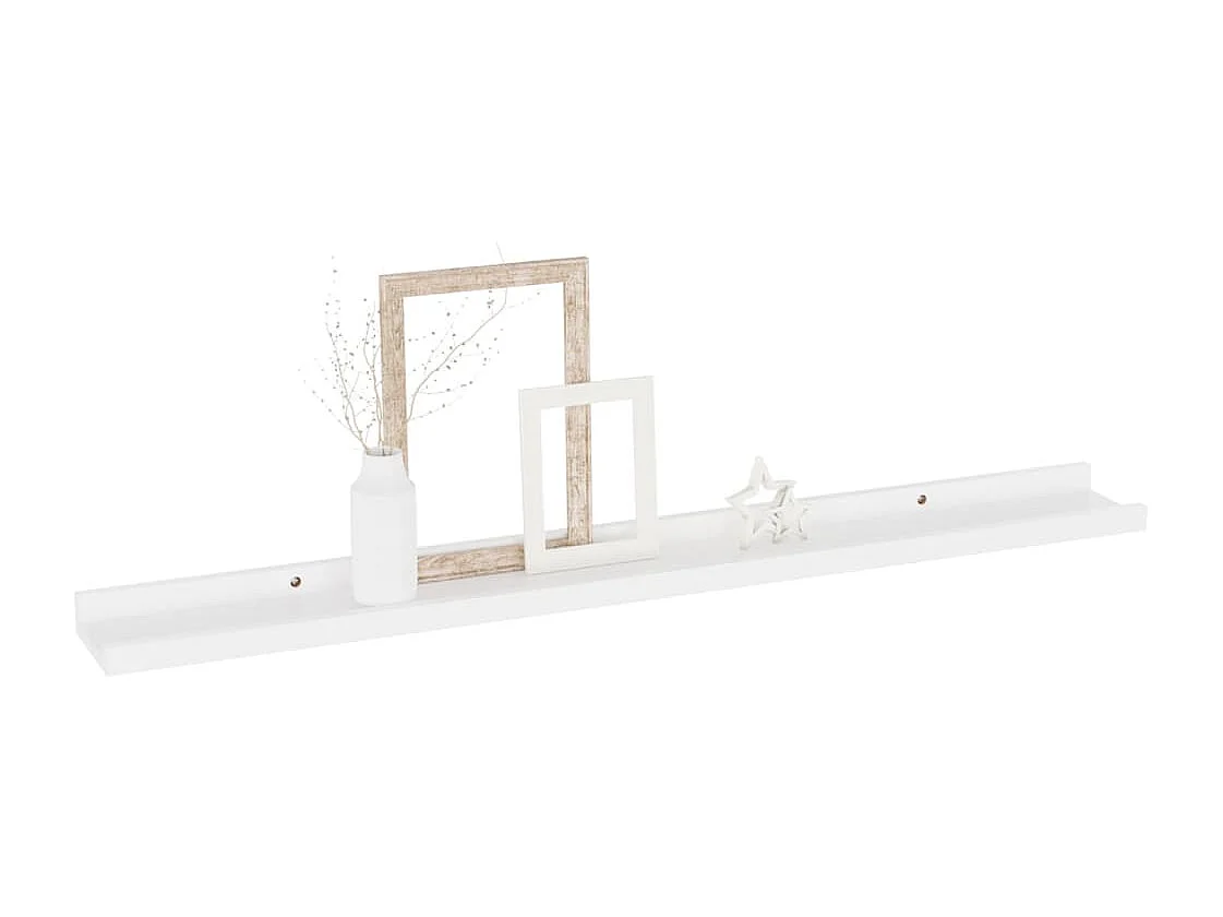 Estantes de pared 4 piezas Blanco 80x9x3 cm