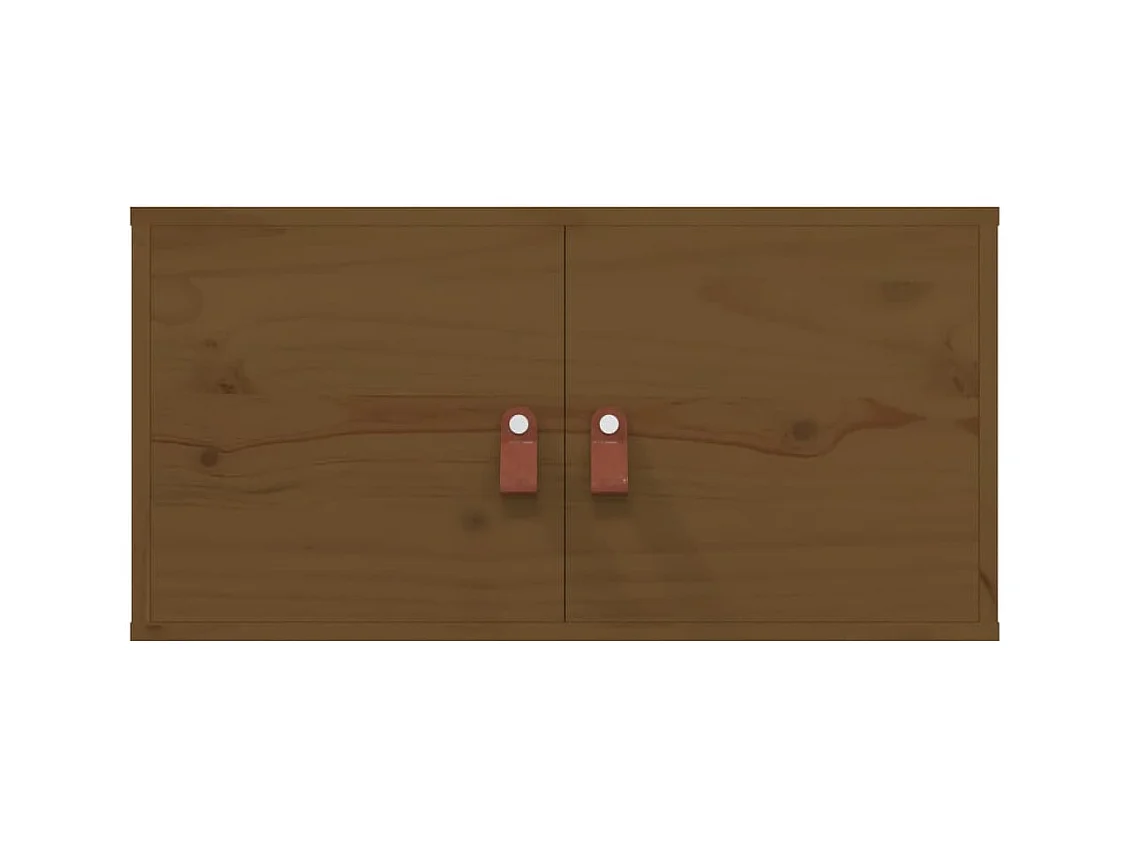 armarios de pared marrón miel 60x30x30cm madera maciza de pino