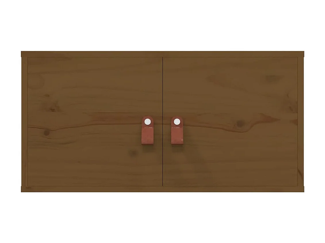 Armoires murales 2pcs Marron miel 60x30x30cm Bois de pin massif