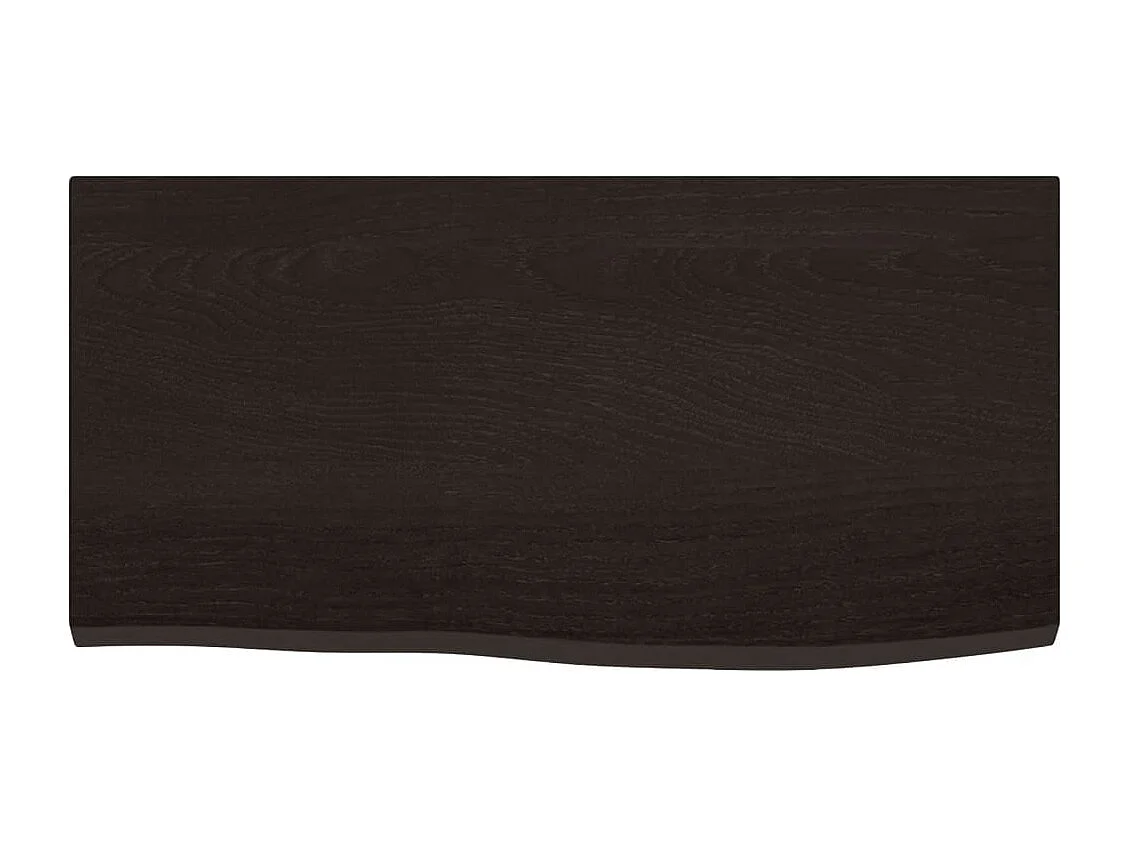 Estante de pared marrón oscuro 60x30x2 cm madera maciza de roble tratado