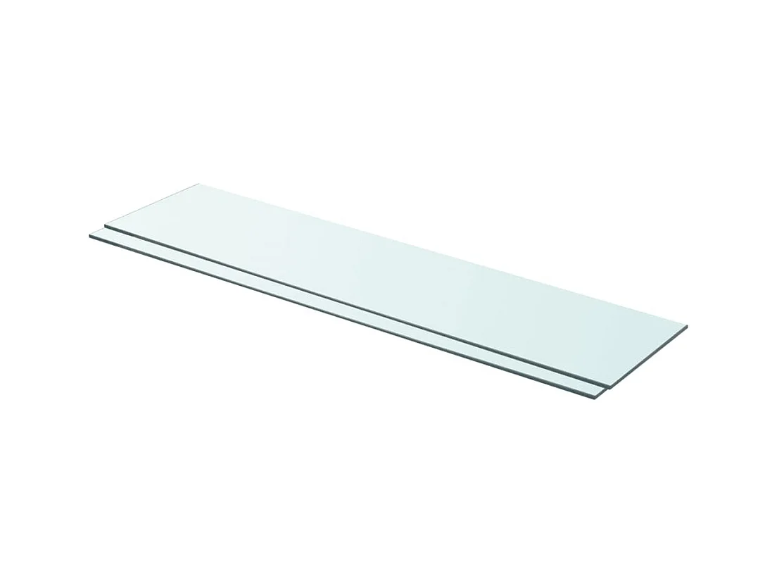Panneaux d'étagère 2 pcs Verre Transparent 90 x 20 cm