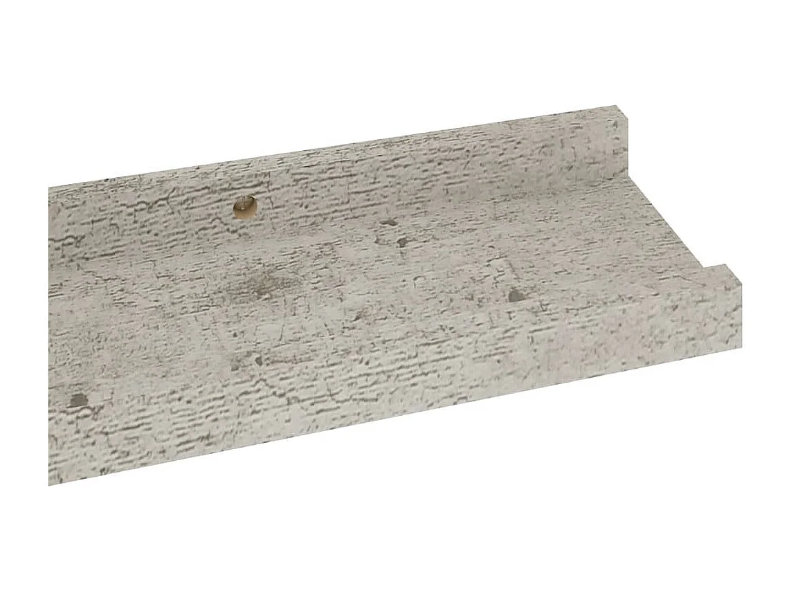 Mensole da parete 2 pz Grigio cemento 60x9x3 cm