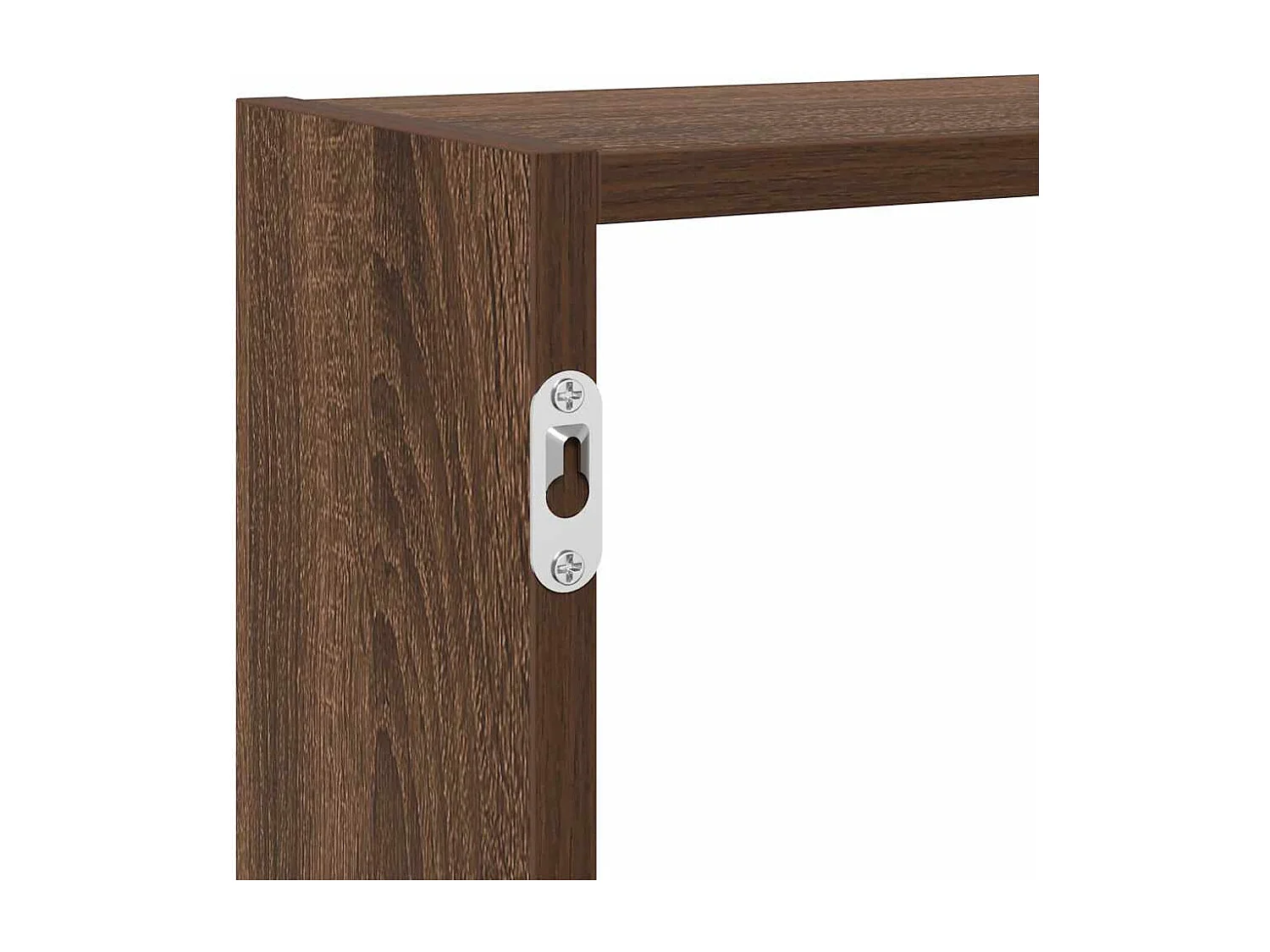 Mensola a cubo da parete a 7 scomparti in rovere marrone