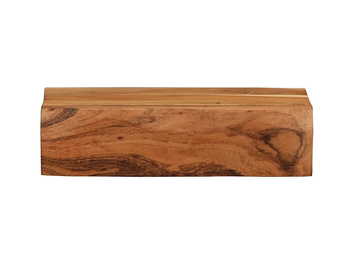 Estantes de pared 2 uds 30x17x8 cm madera maciza de acacia