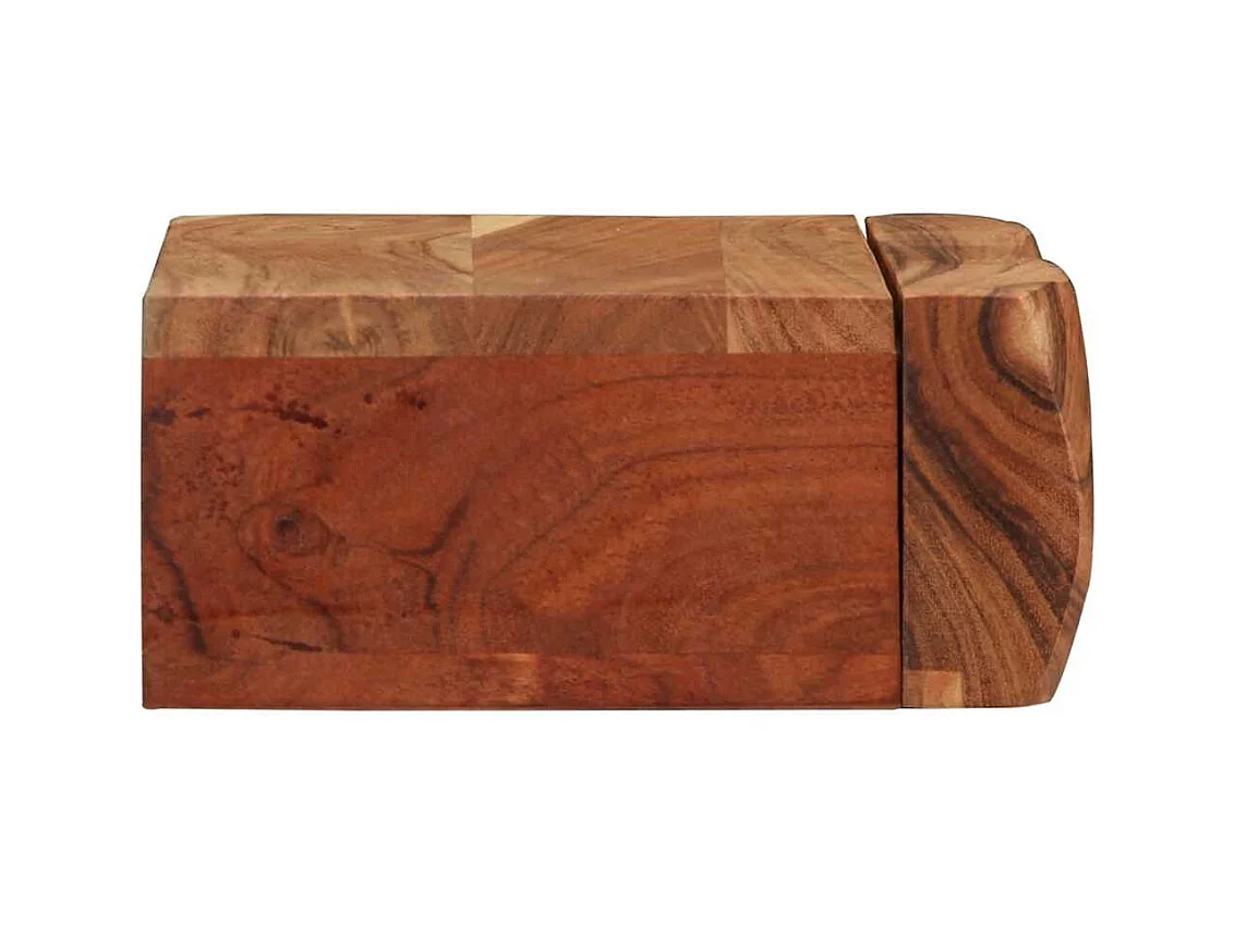 Estantes de pared 2 uds 30x17x8 cm madera maciza de acacia