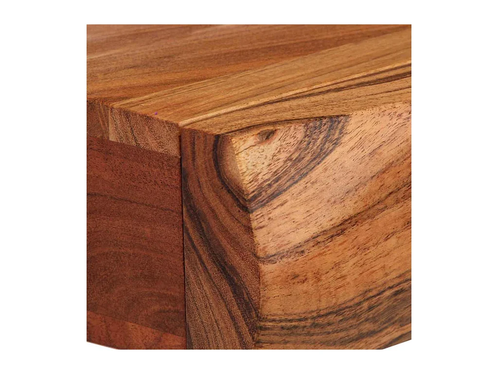 Estantes de pared 2 uds 30x17x8 cm madera maciza de acacia