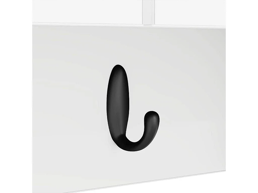 Perchero de pared Blanco 80 x 20 x 30 cm Madera de ingeniería