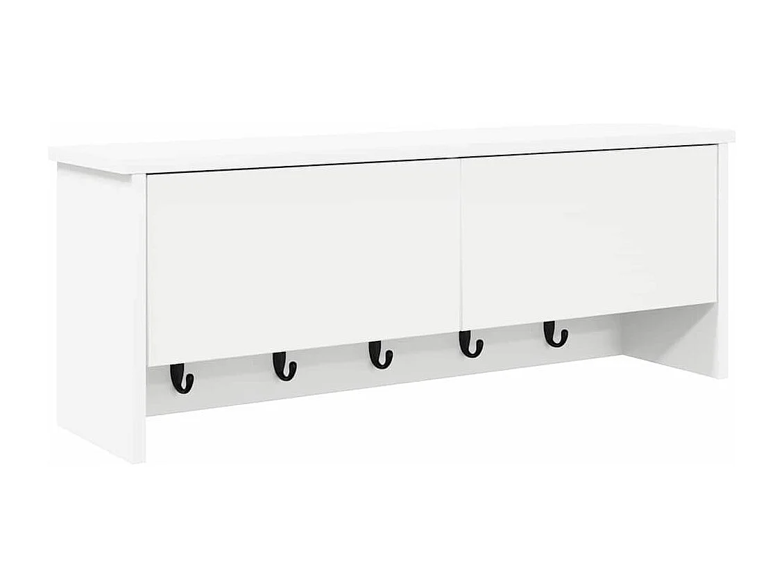 Porte-manteau mural Blanc 80 x 20 x 30 cm Bois d'ingénierie