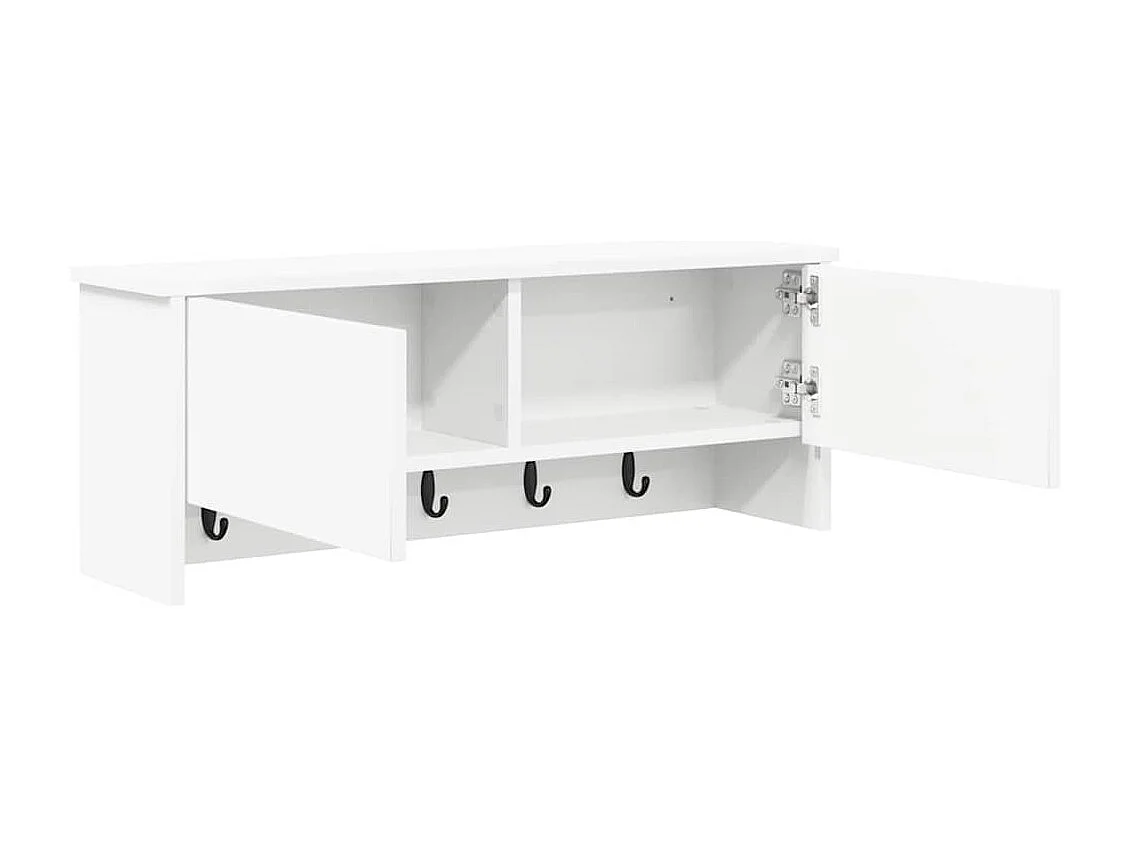 Porte-manteau mural Blanc 80 x 20 x 30 cm Bois d'ingénierie