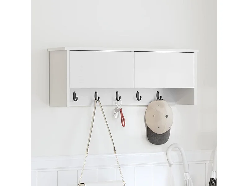 Appendiabiti da parete Bianco 80 x 20 x 30 cm Legno ingegnerizzato