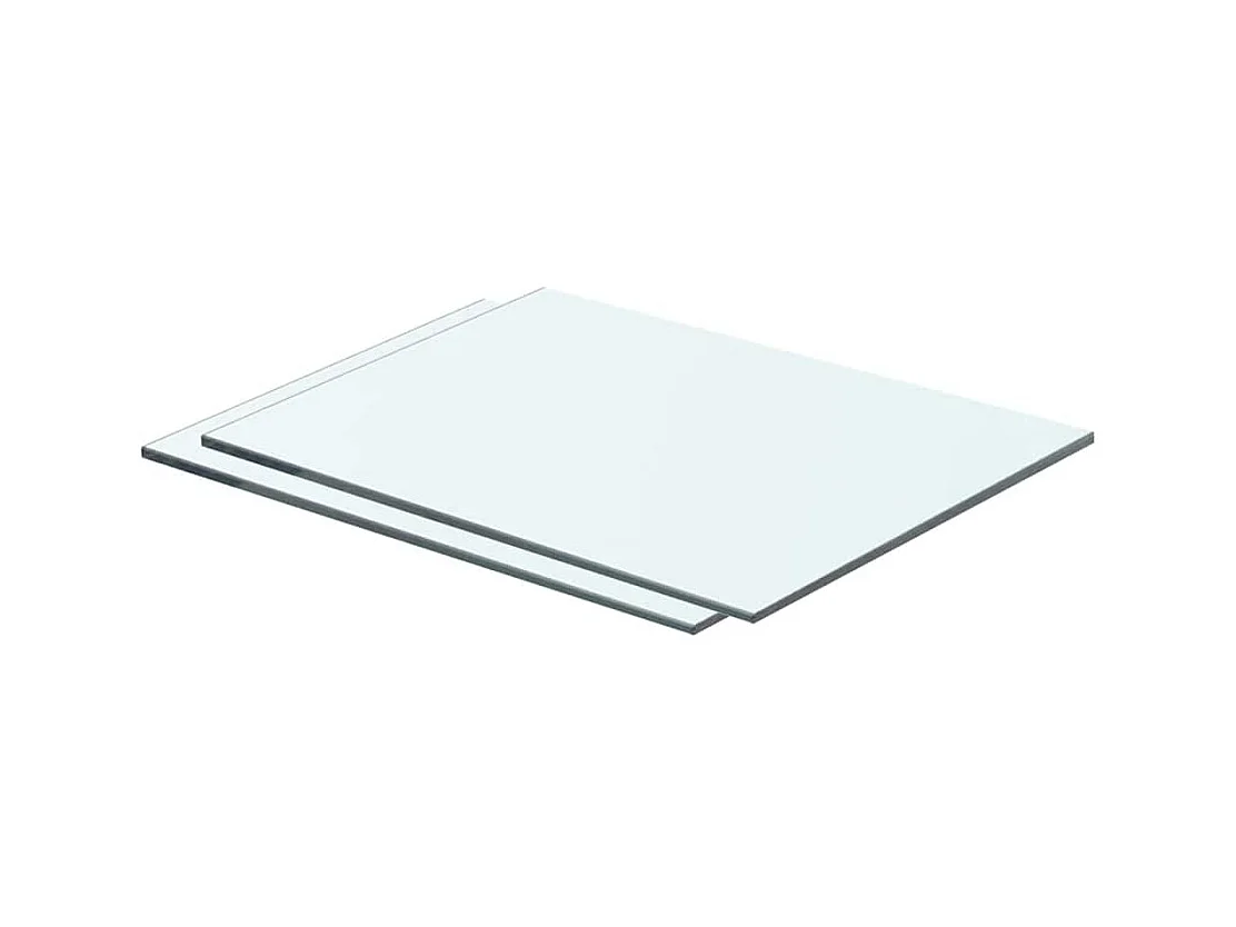 Plankpanelen 2 stuks Transparant glas 40 x 25 cm