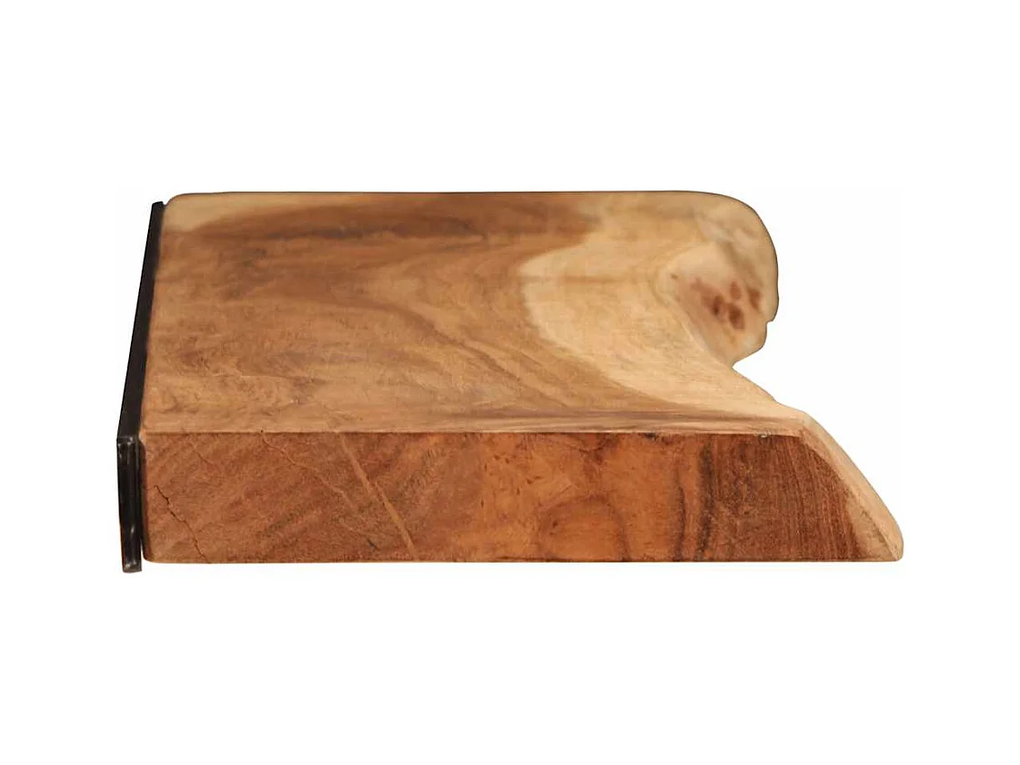 Estantes de pared 2 uds 100x20x3,5 cm madera maciza de acacia