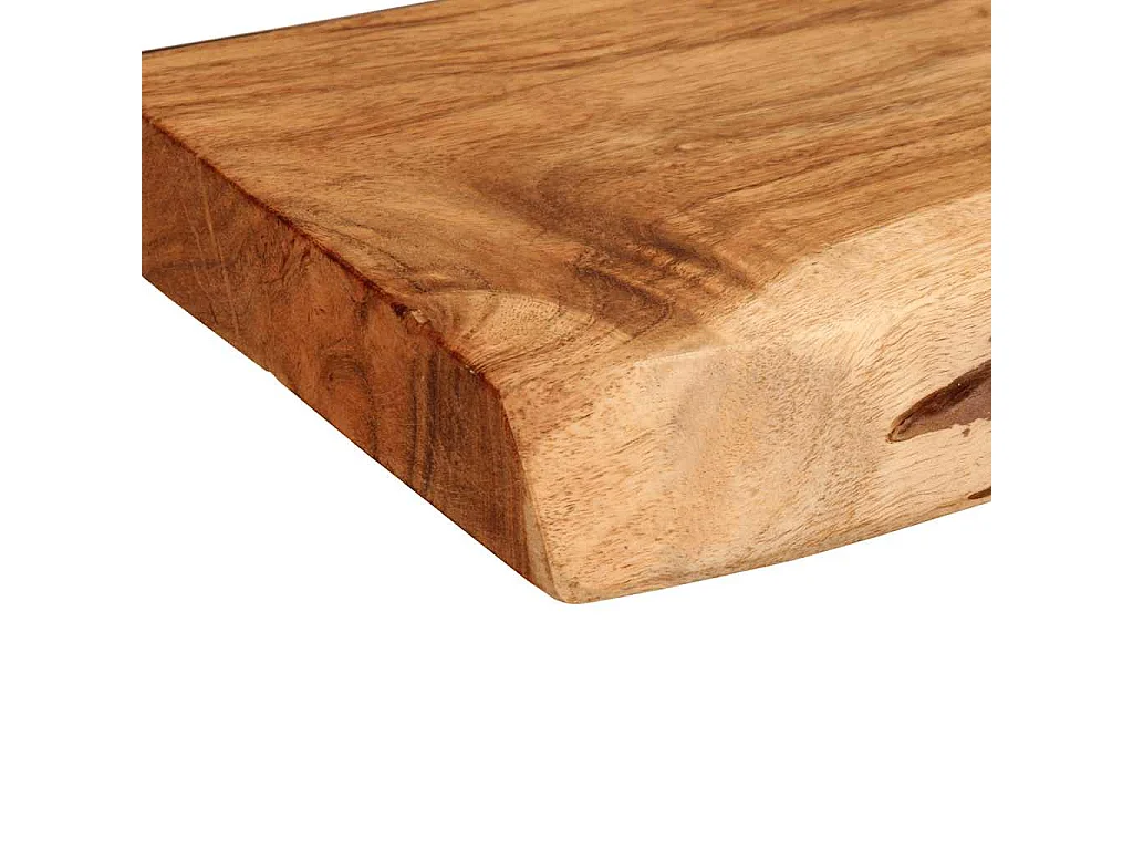 Estantes de pared 2 uds 100x20x3,5 cm madera maciza de acacia