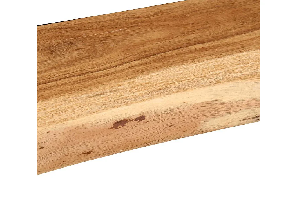 Estantes de pared 2 uds 100x20x3,5 cm madera maciza de acacia