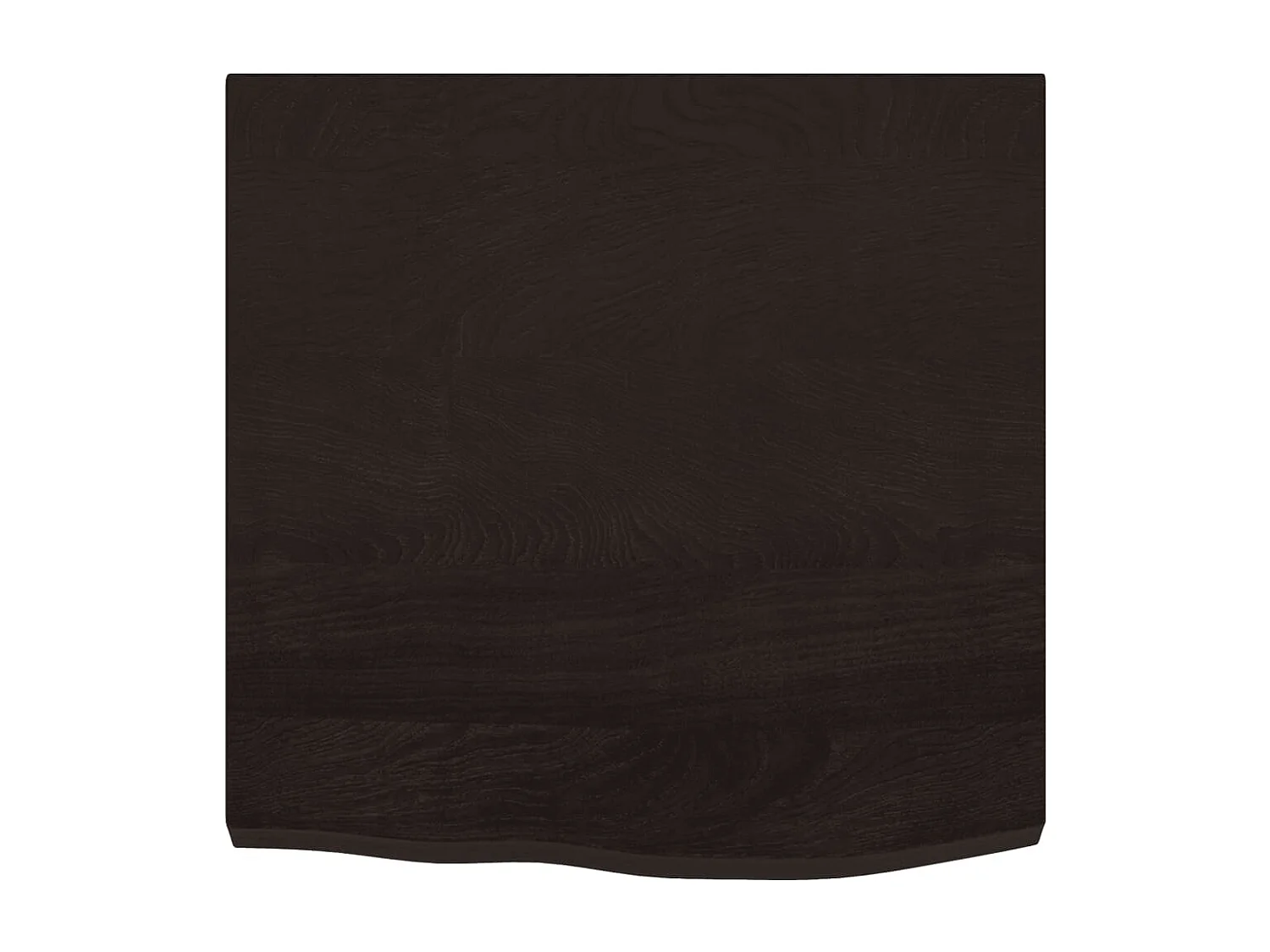 Donkerbruine wandplank van behandeld massief eikenhout