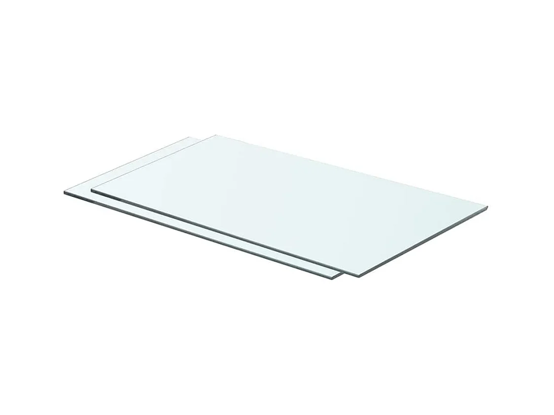 Panneaux d'étagère 2 pcs Verre Transparent 60 x 30 cm
