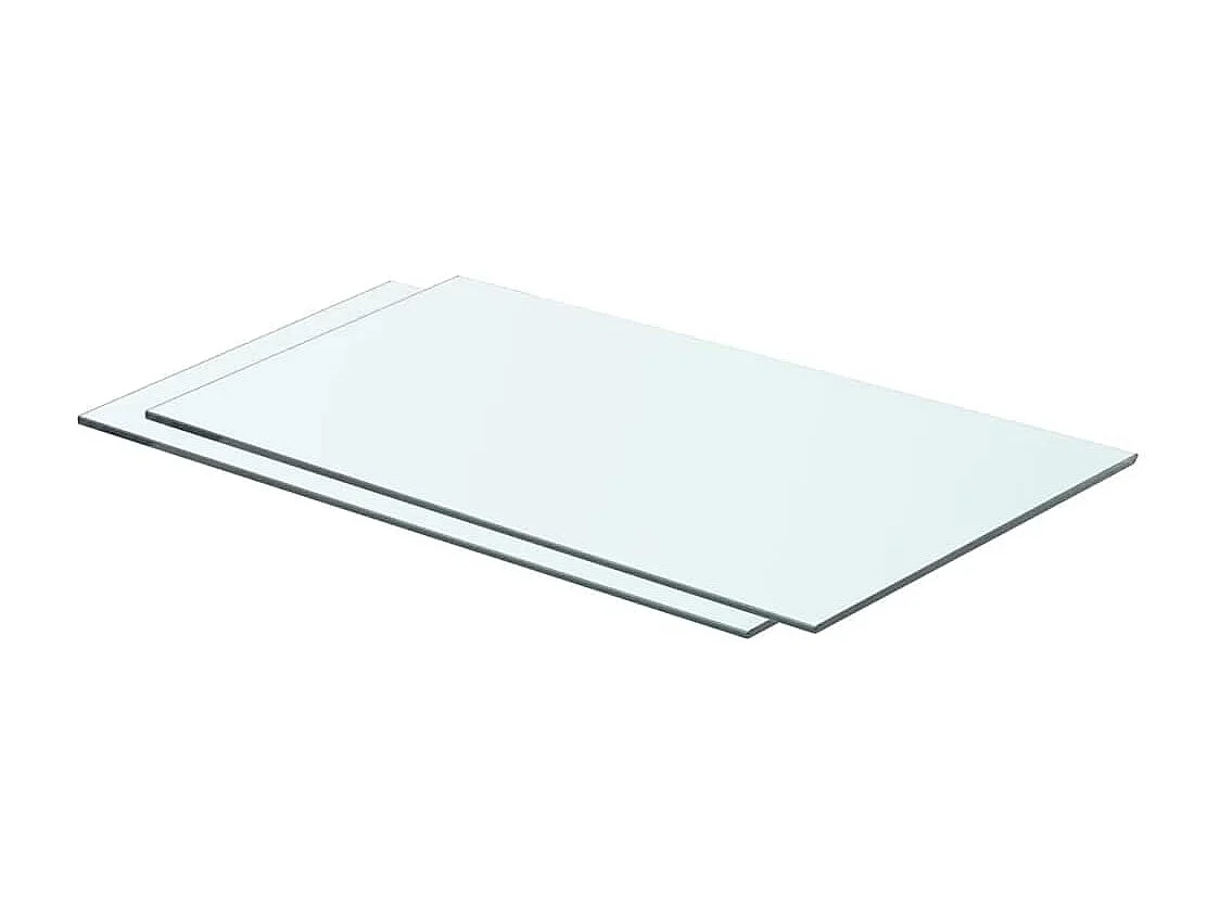 Panneaux d'étagère 2 pcs Verre Transparent 60 x 30 cm