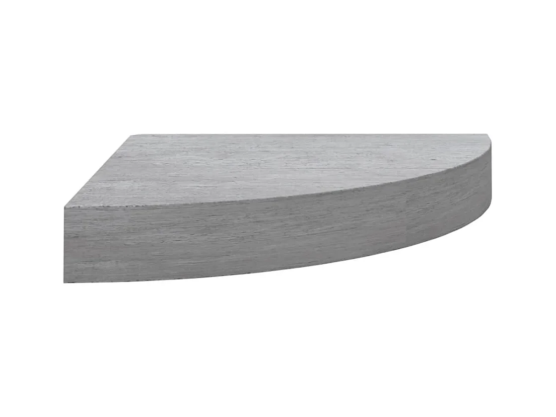 Estantes de esquina de pared 4 piezas Gris hormigón 35x35x3,8 cm MDF
