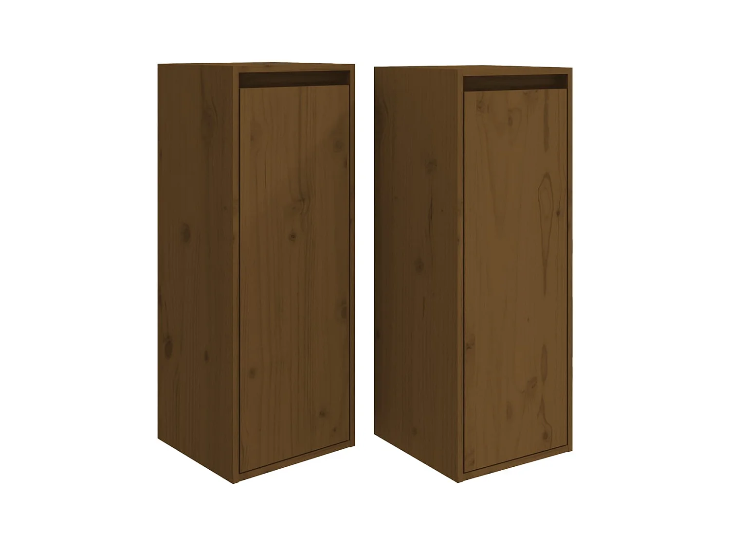 armarios de pared marrón miel de 30 x 30 x 80 cm, madera maciza de pino.