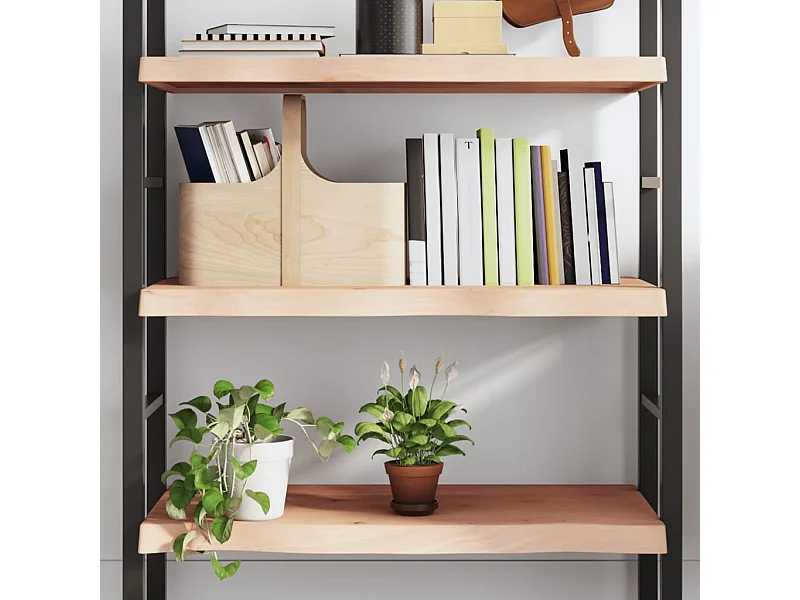 Mensola da parete 100x60x(2-6) cm in legno massello di rovere non trattato