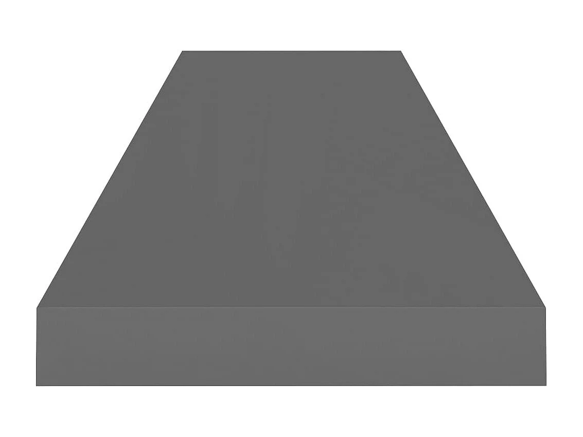 Étagère murale flottante Gris brillant 90x23,5x3,8 cm MDF