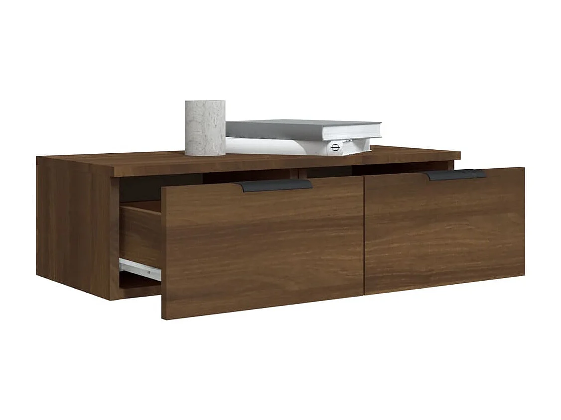 Armoires murales 2pcs Chêne marron 68x30x20cm Bois d'ingénierie