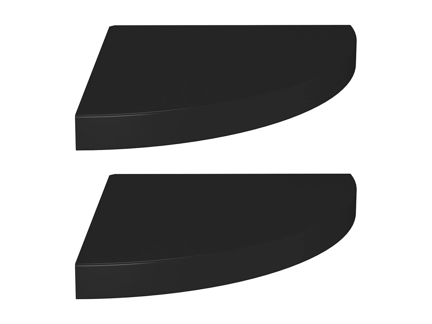 Estantes flotantes de esquina 2 piezas Negro 35x35x3,8 cm MDF