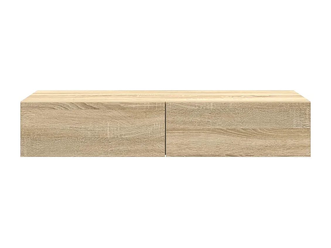 Wandplank met lades Sonoma eiken bewerkt hout