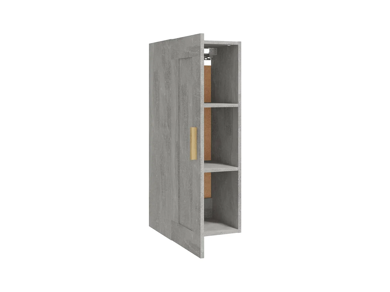 Mobiletto da parete grigio cemento 35x34x90 cm in legno ingegnerizzato