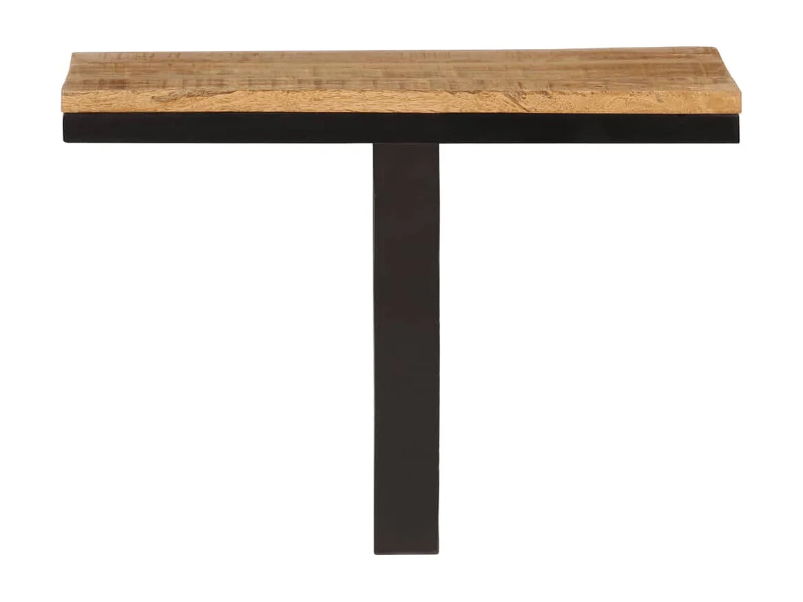 Mensola da parete 40x30x32 cm in legno massello di mango e ferro
