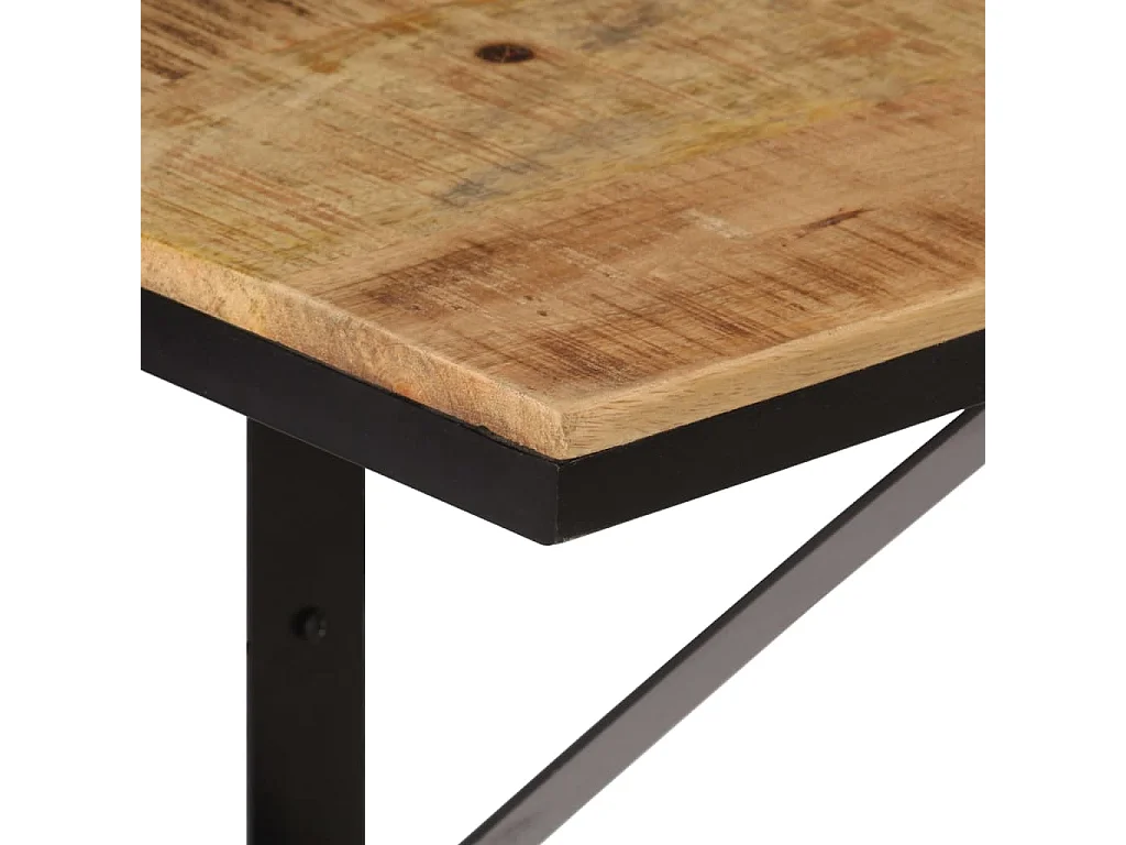 Mensola da parete 40x30x32 cm in legno massello di mango e ferro