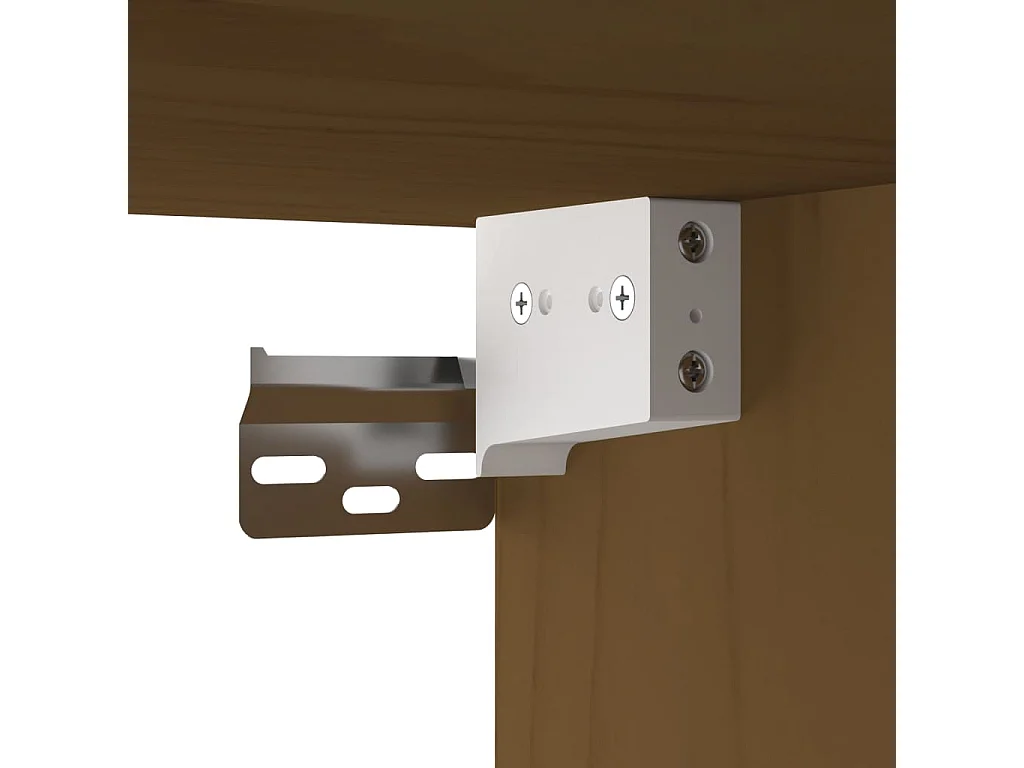 Mobiletto da parete color miele 40x30x35 cm in legno massello di pino