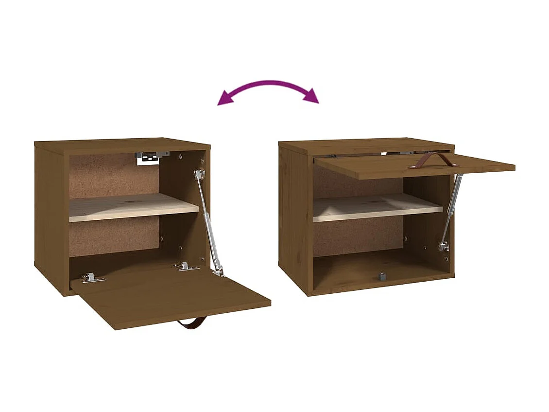 Armoire murale Marron miel 40x30x35 cm Bois de pin massif