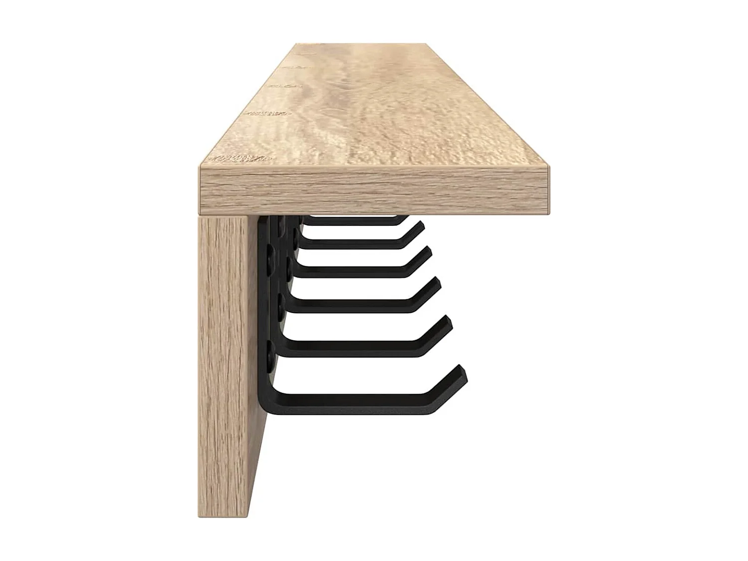 Perchero de pared de roble Sonoma 100 x 10,5 x 10,5 cm