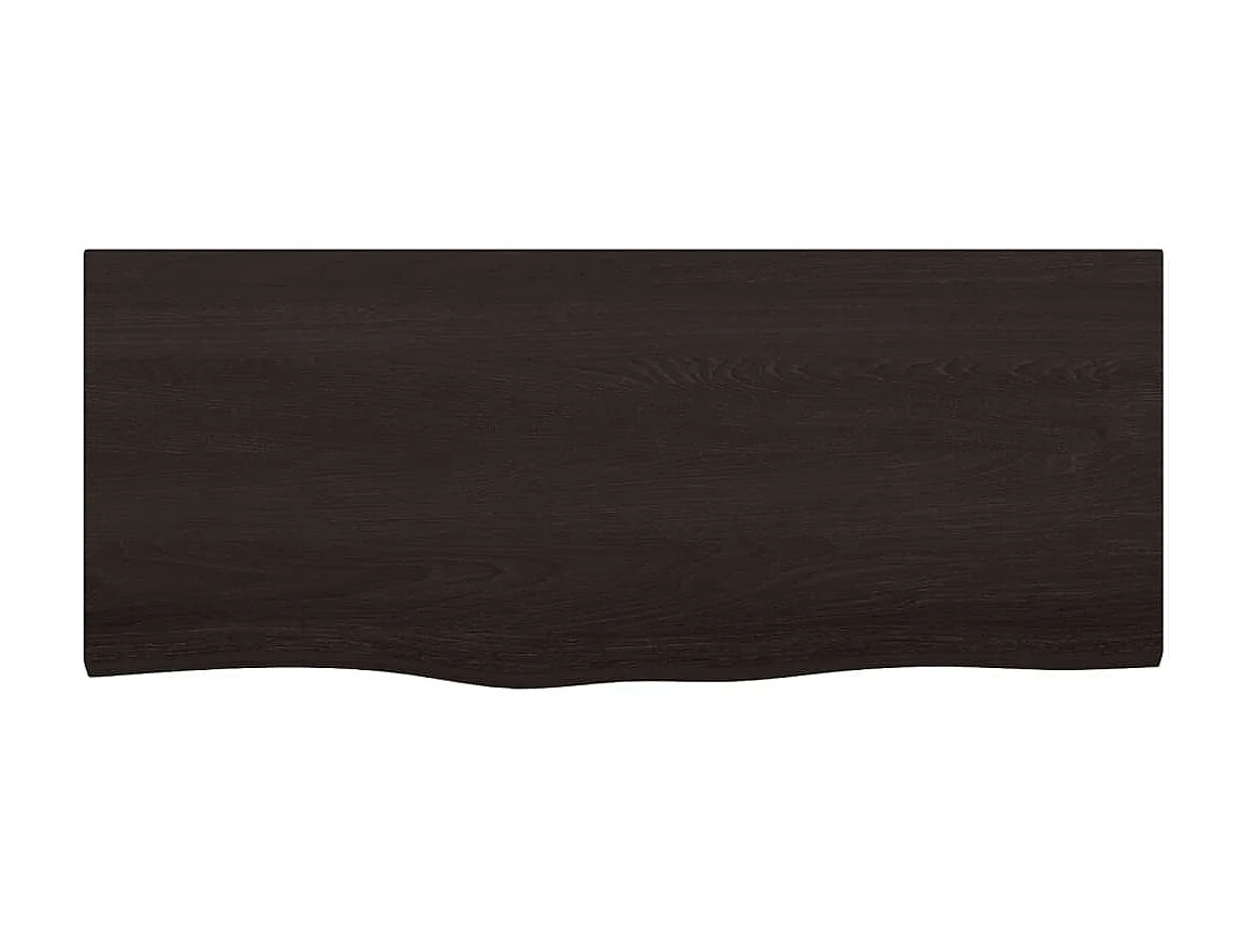 Donkerbruine wandplank van behandeld massief eikenhout